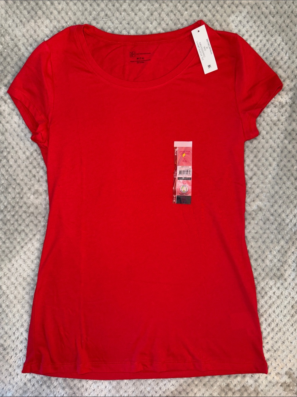 Women’s Red Scoop Neck Tee